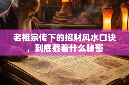老祖宗传下的招财风水口诀，到底藏着什么秘密