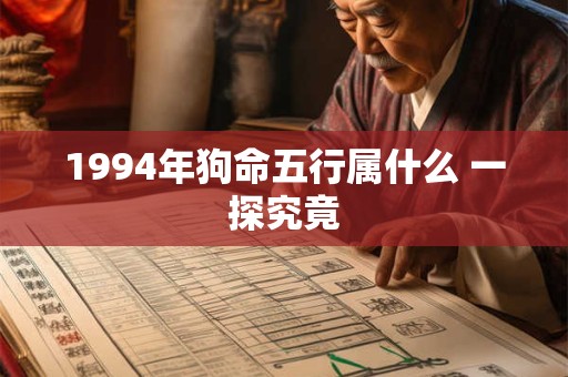 1994年狗命五行属什么 一探究竟