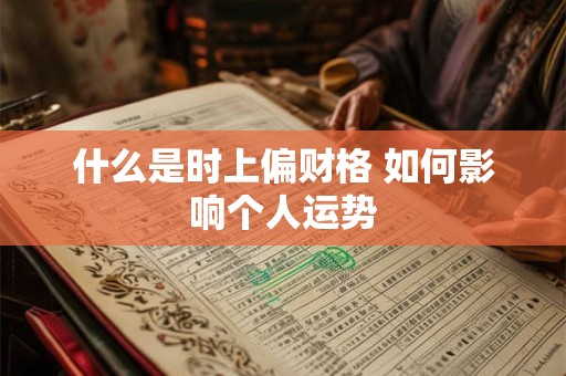 什么是时上偏财格 如何影响个人运势