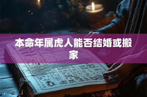 本命年属虎人能否结婚或搬家