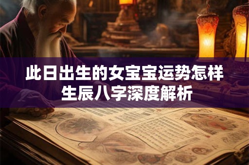 此日出生的女宝宝运势怎样 生辰八字深度解析