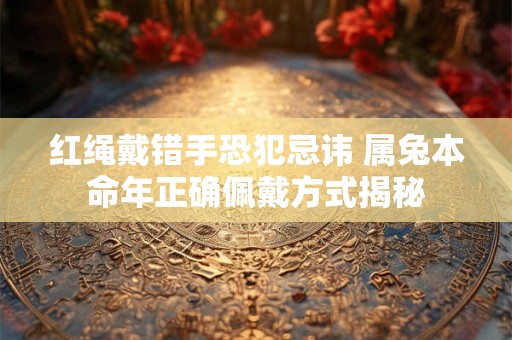 红绳戴错手恐犯忌讳 属兔本命年正确佩戴方式揭秘