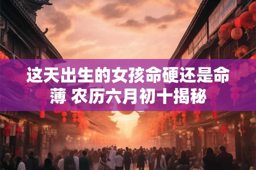 这天出生的女孩命硬还是命薄 农历六月初十揭秘