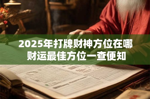 2025年打牌财神方位在哪 财运最佳方位一查便知
