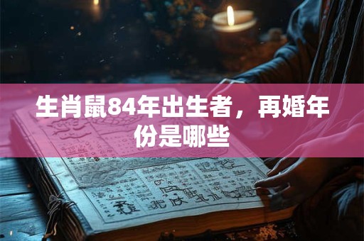 生肖鼠84年出生者，再婚年份是哪些