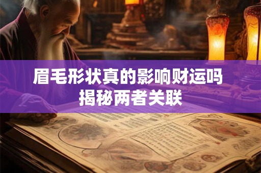 眉毛形状真的影响财运吗 揭秘两者关联