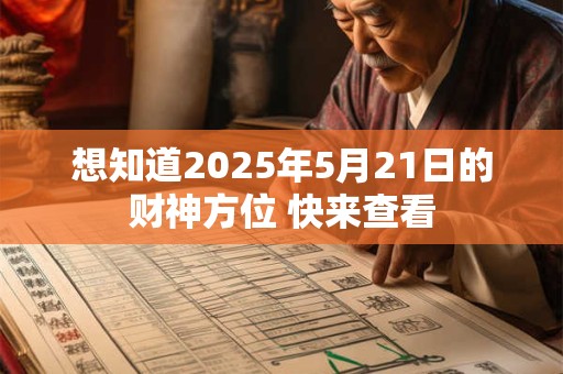 想知道2025年5月21日的财神方位 快来查看