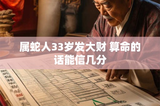属蛇人33岁发大财 算命的话能信几分