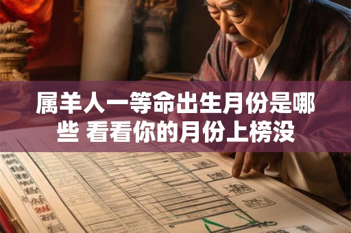 属羊人一等命出生月份是哪些 看看你的月份上榜没