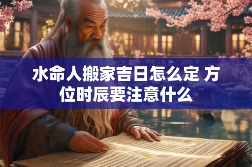 水命人搬家吉日怎么定 方位时辰要注意什么