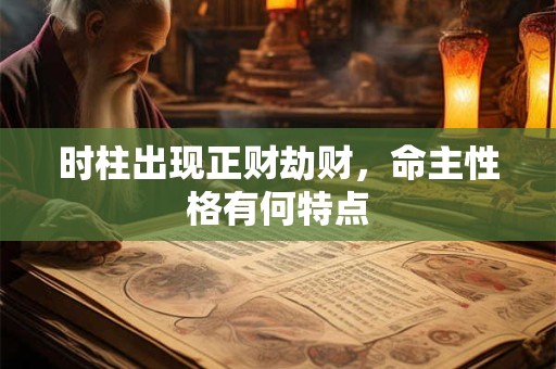 时柱出现正财劫财，命主性格有何特点