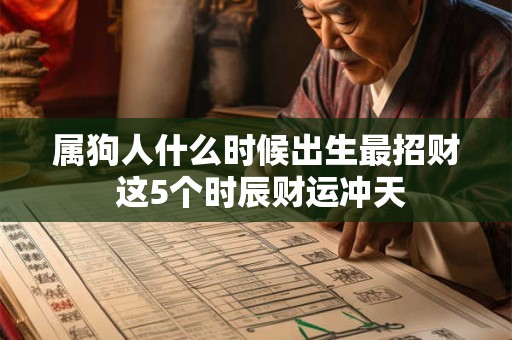 属狗人什么时候出生最招财 这5个时辰财运冲天