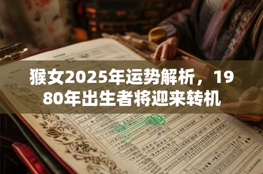 猴女2025年运势解析，1980年出生者将迎来转机