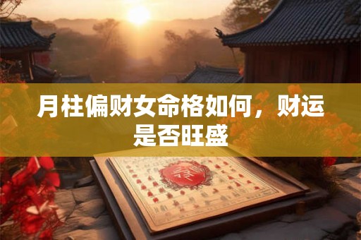 月柱偏财女命格如何，财运是否旺盛