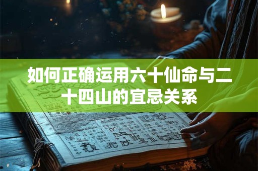 如何正确运用六十仙命与二十四山的宜忌关系