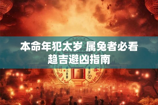 本命年犯太岁 属兔者必看趋吉避凶指南