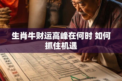 生肖牛财运高峰在何时 如何抓住机遇