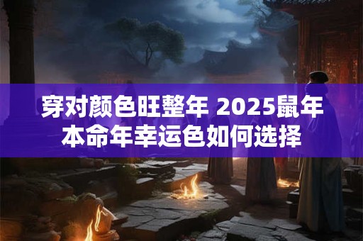 穿对颜色旺整年 2025鼠年本命年幸运色如何选择