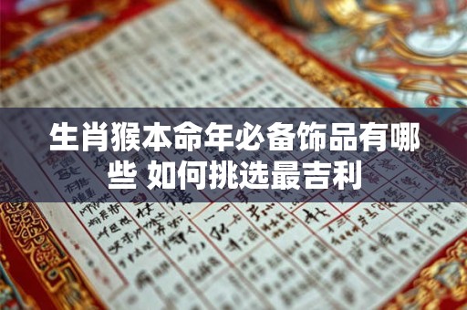 生肖猴本命年必备饰品有哪些 如何挑选最吉利