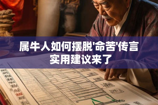 属牛人如何摆脱'命苦'传言 实用建议来了