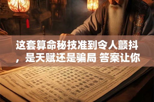 这套算命秘技准到令人颤抖，是天赋还是骗局 答案让你震惊
