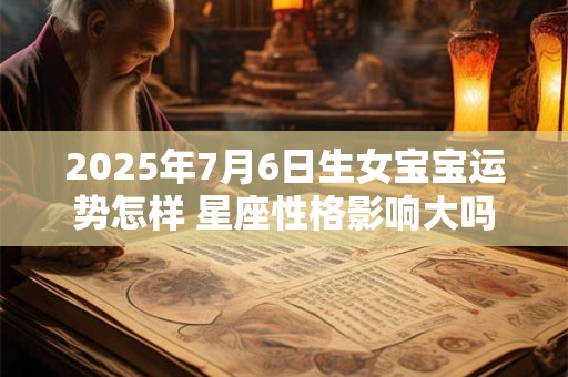 2025年7月6日生女宝宝运势怎样 星座性格影响大吗