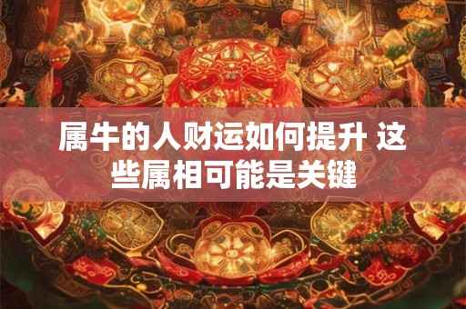 属牛的人财运如何提升 这些属相可能是关键