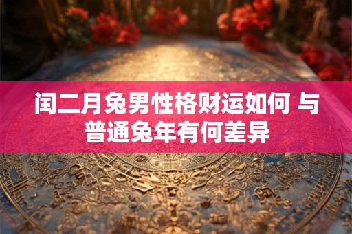 闰二月兔男性格财运如何 与普通兔年有何差异