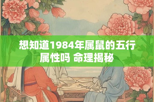 想知道1984年属鼠的五行属性吗 命理揭秘