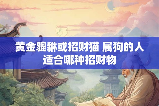 黄金貔貅或招财猫 属狗的人适合哪种招财物