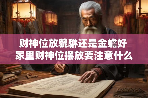 财神位放貔貅还是金蟾好 家里财神位摆放要注意什么