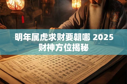 明年属虎求财要朝哪 2025财神方位揭秘