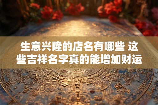 生意兴隆的店名有哪些 这些吉祥名字真的能增加财运吗