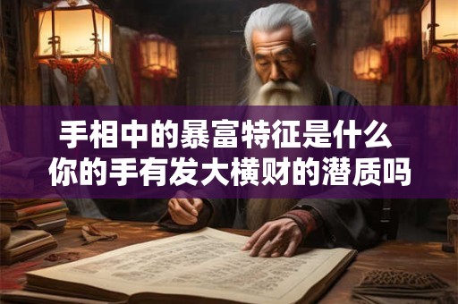 手相中的暴富特征是什么 你的手有发大横财的潜质吗
