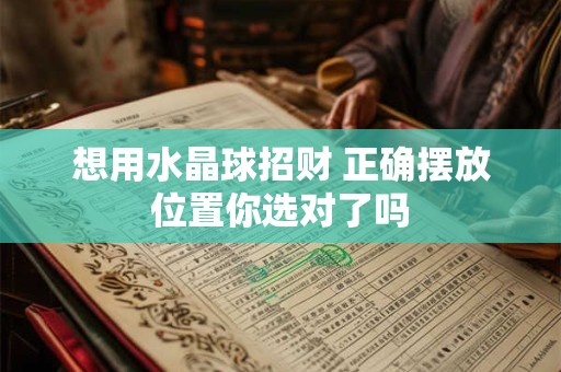 想用水晶球招财 正确摆放位置你选对了吗