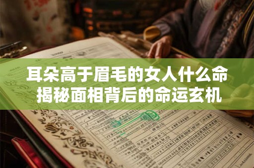 耳朵高于眉毛的女人什么命 揭秘面相背后的命运玄机
