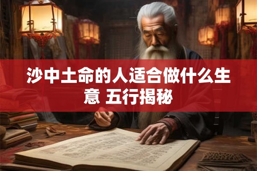 沙中土命的人适合做什么生意 五行揭秘
