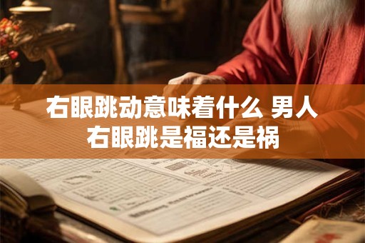 右眼跳动意味着什么 男人右眼跳是福还是祸