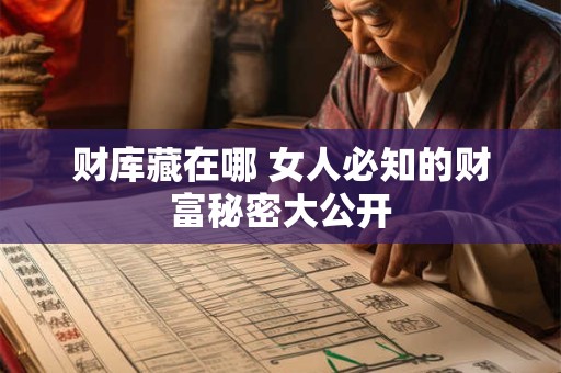 财库藏在哪 女人必知的财富秘密大公开
