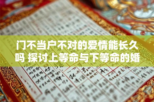 门不当户不对的爱情能长久吗 探讨上等命与下等命的婚配迷思