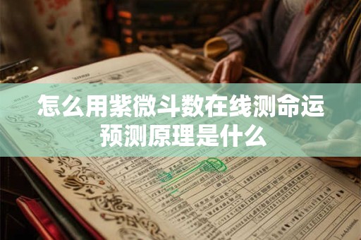 怎么用紫微斗数在线测命运 预测原理是什么
