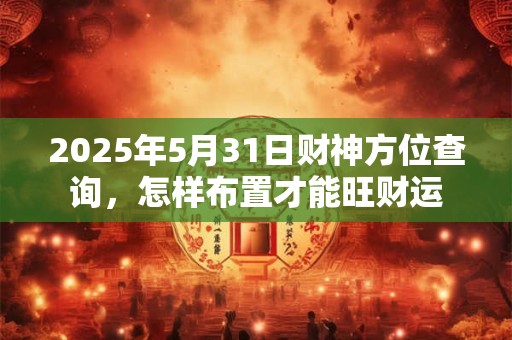 2025年5月31日财神方位查询，怎样布置才能旺财运