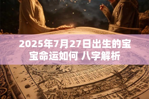 2025年7月27日出生的宝宝命运如何 八字解析