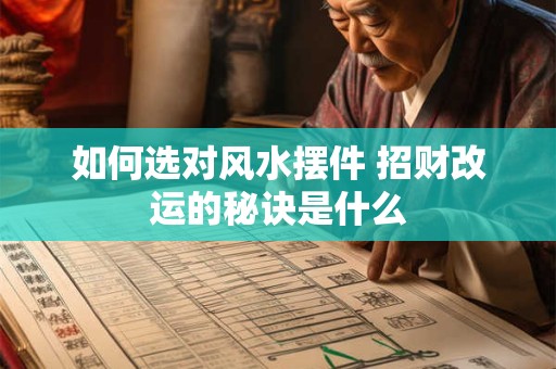 如何选对风水摆件 招财改运的秘诀是什么