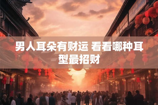男人耳朵有财运 看看哪种耳型最招财