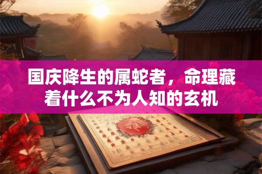 国庆降生的属蛇者，命理藏着什么不为人知的玄机