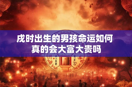 戌时出生的男孩命运如何 真的会大富大贵吗