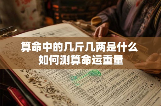 算命中的几斤几两是什么 如何测算命运重量