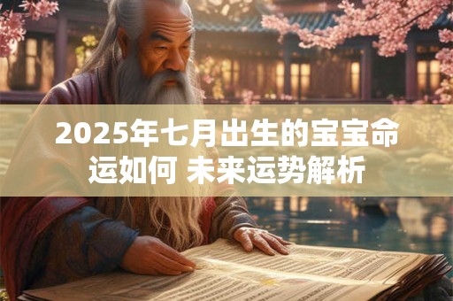 2025年七月出生的宝宝命运如何 未来运势解析