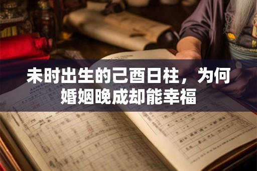 未时出生的己酉日柱，为何婚姻晚成却能幸福